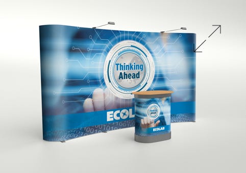 Referenz: Mobile Messewand für Ecolab Deutschland GmbH